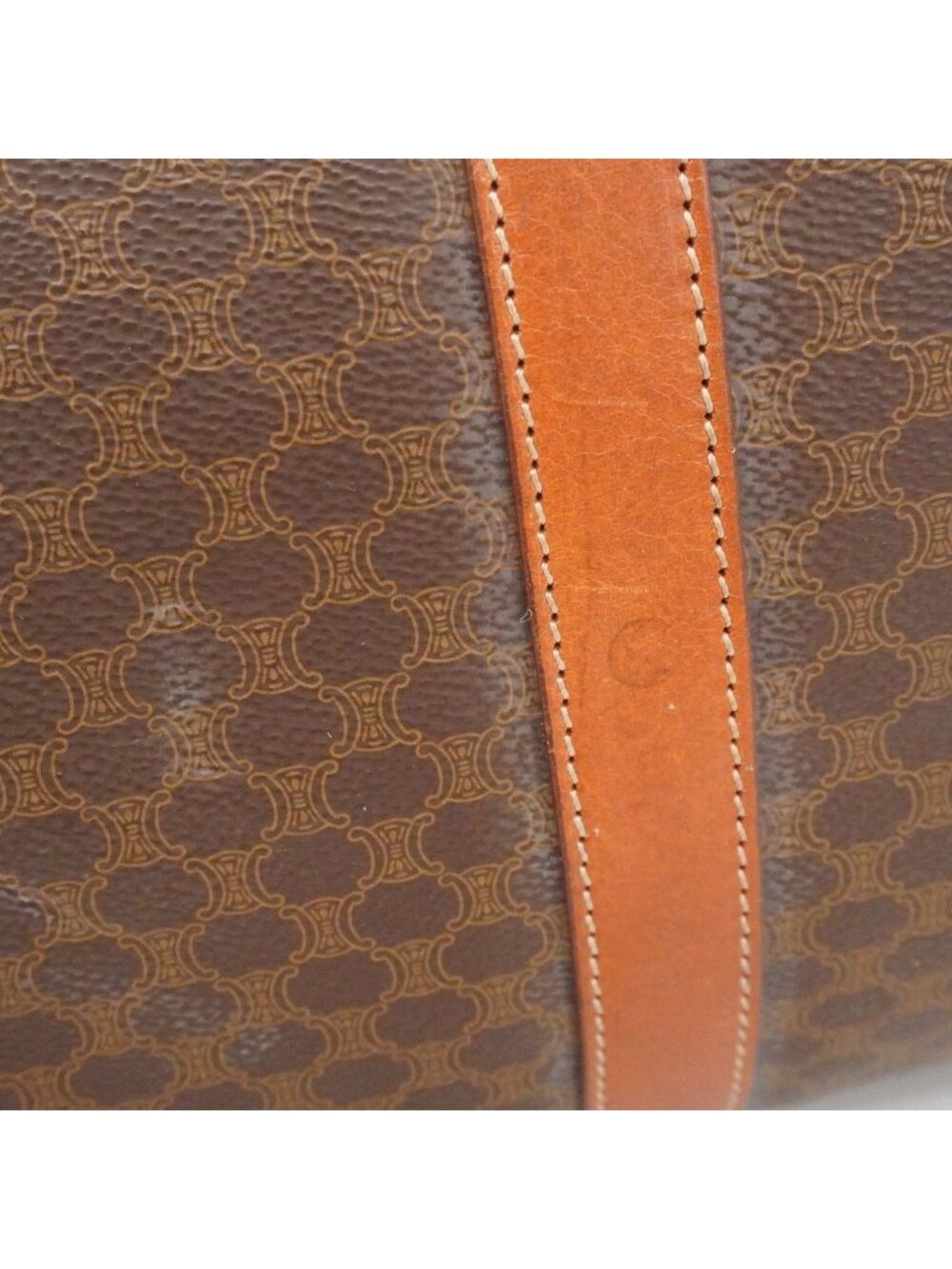 Celine Boston Bag Macadam Brown Gold - Picture 10 of 10